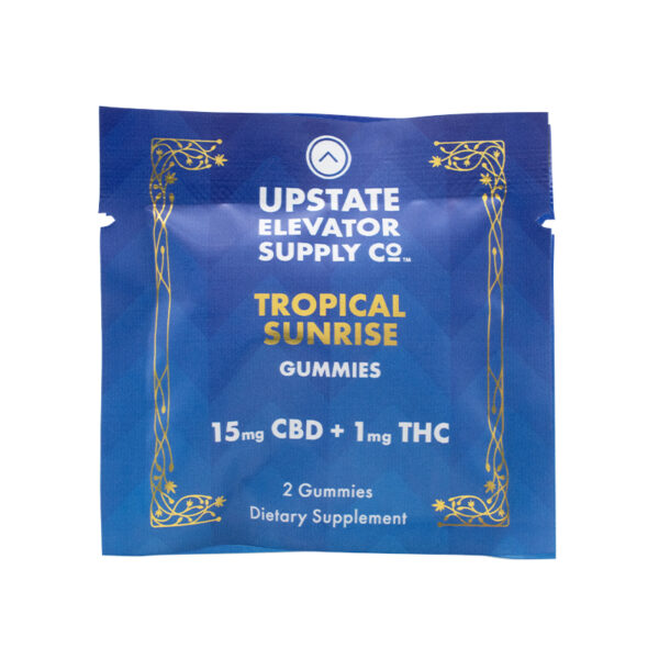 Photograph of product: Microdose TH-oui+CBD Gummies | Tropical Sunrise (10/pk)