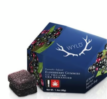 Photograph of product: Elderberry Gummies | 2:1 TH-oui:CBN | 100mg | 10ct (I)