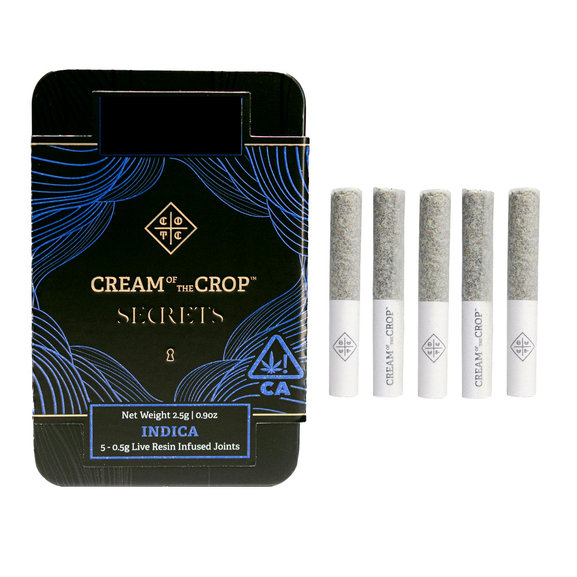 Photograph of product: GRAPE STOMPER OG 2.5G 5PACK INFUSED PREROLLS
