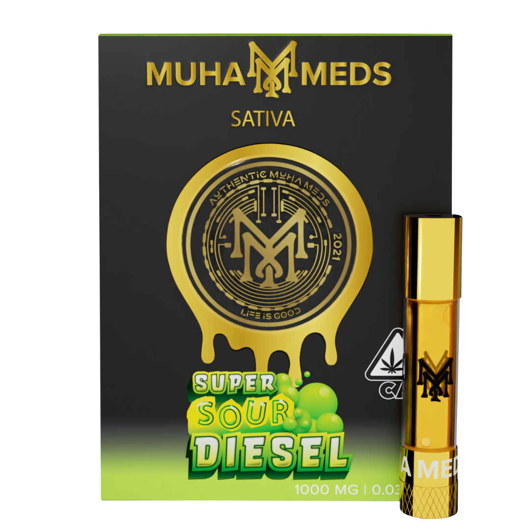 Photograph of product: MuhaMeds - 1g 510 Cart - Super Sour Diesel