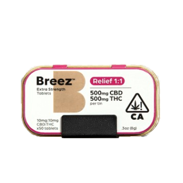Photograph of product: RELIEF 1:1 EXTRA STRENGTH  - 500MG TH-oui/500MG CBD