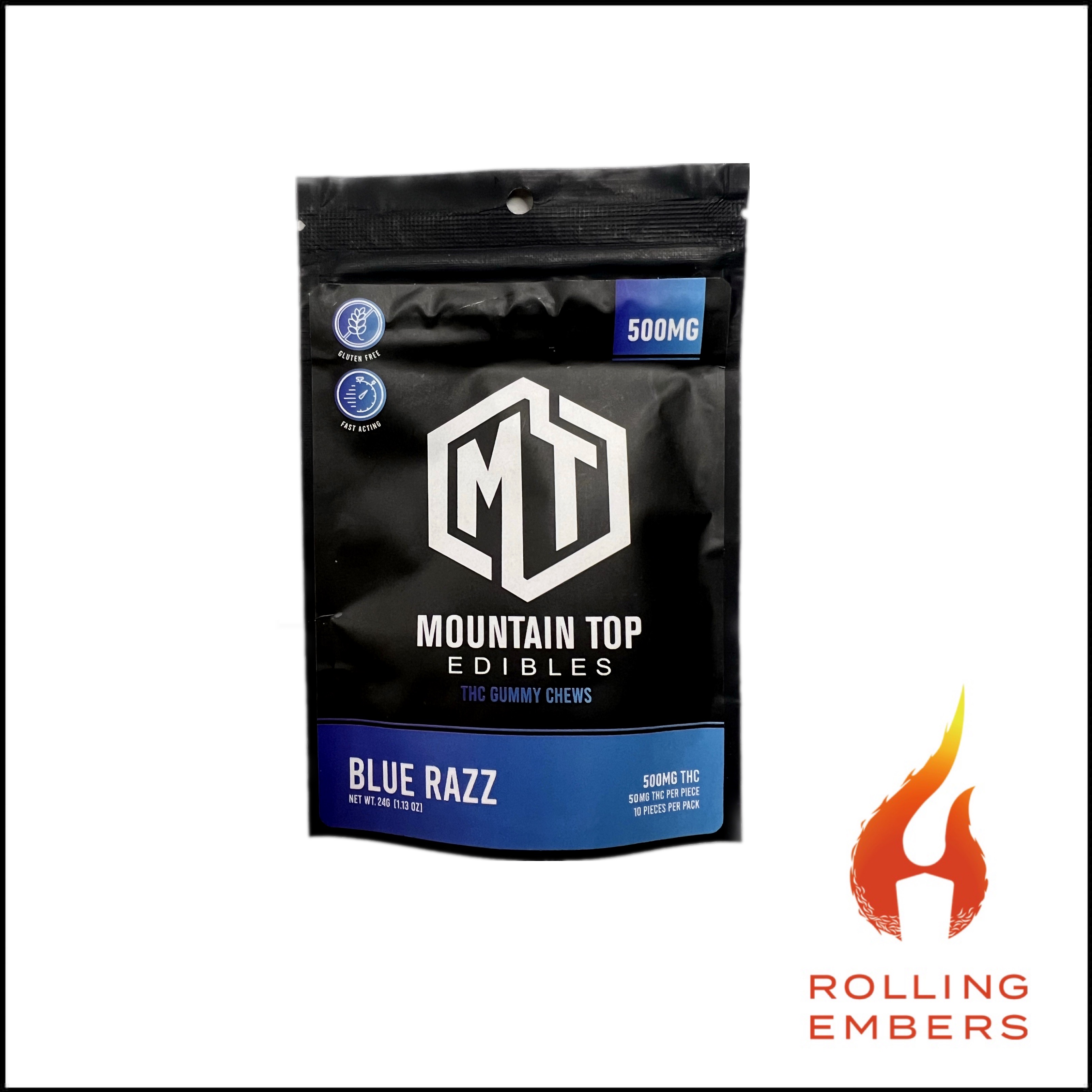 Photograph of product: Mt. Top | Blue Razz | Gummies