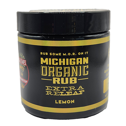 Photograph of Product: Lemon | Extra Releaf 750mg THC | Topical 3oz Jar | Michigan Organic Rub