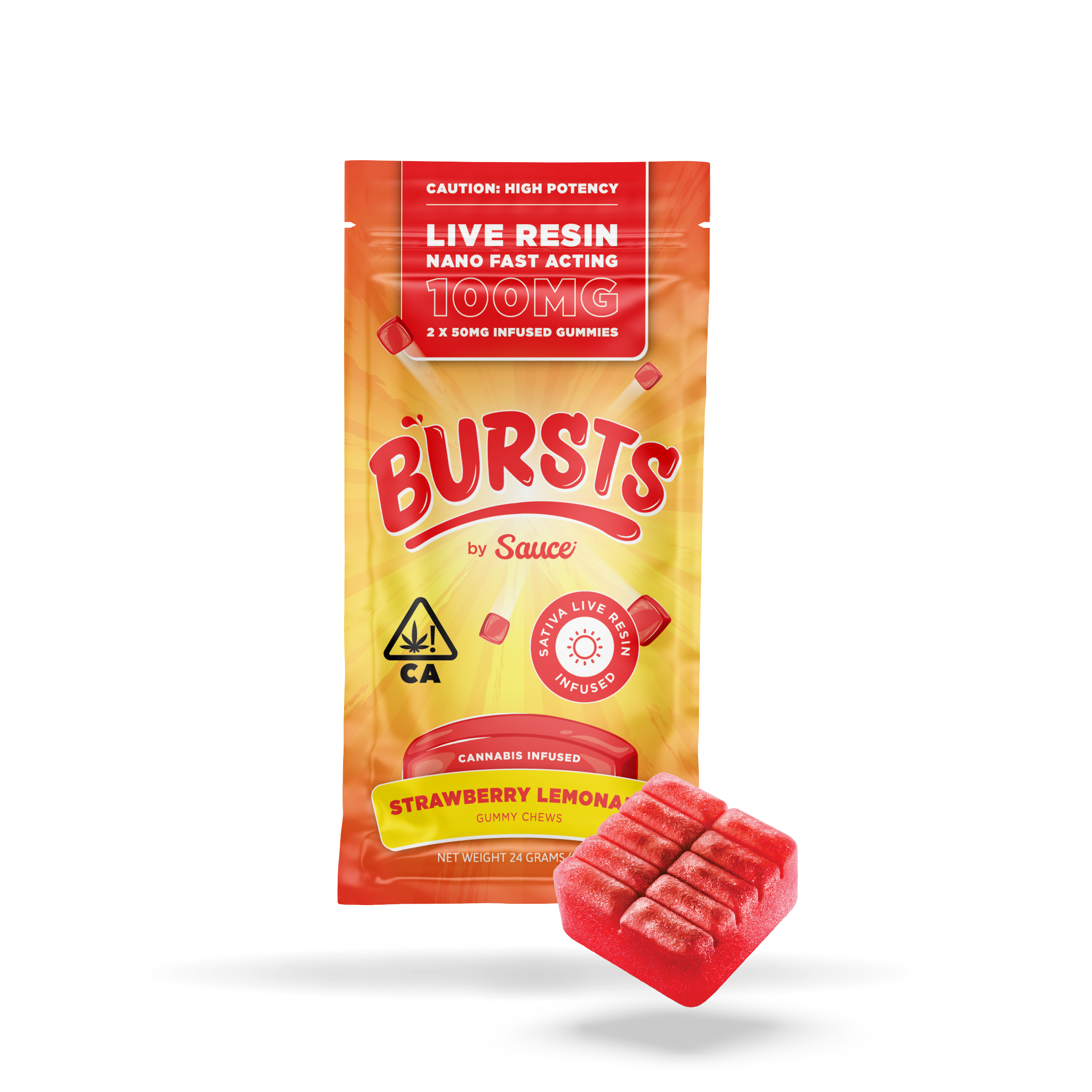 Photograph of product: Sauce Bursts Single - Strawberry Lemonade
