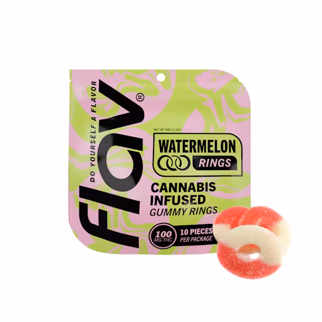 Photograph of Product: Flav - Watermelon Rings - 100mg