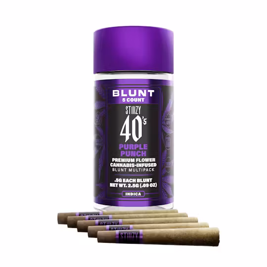 Photograph of product: Purple Punch 40s - 2.5g Infused Mini Blunt 5pk | STIIIZY