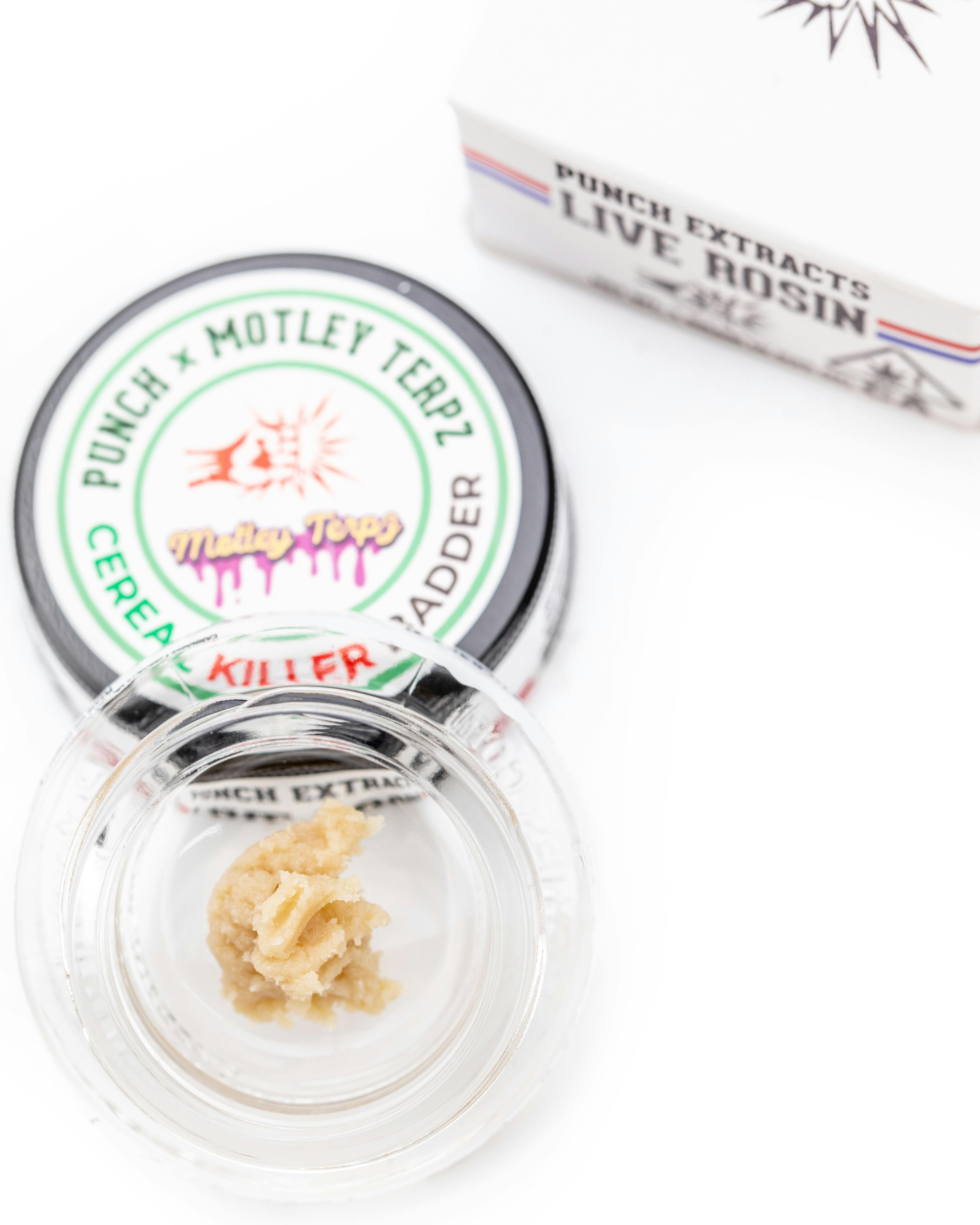Photograph of product: Cereal Killer Tier 4 Live Rosin Cold Cure Badder