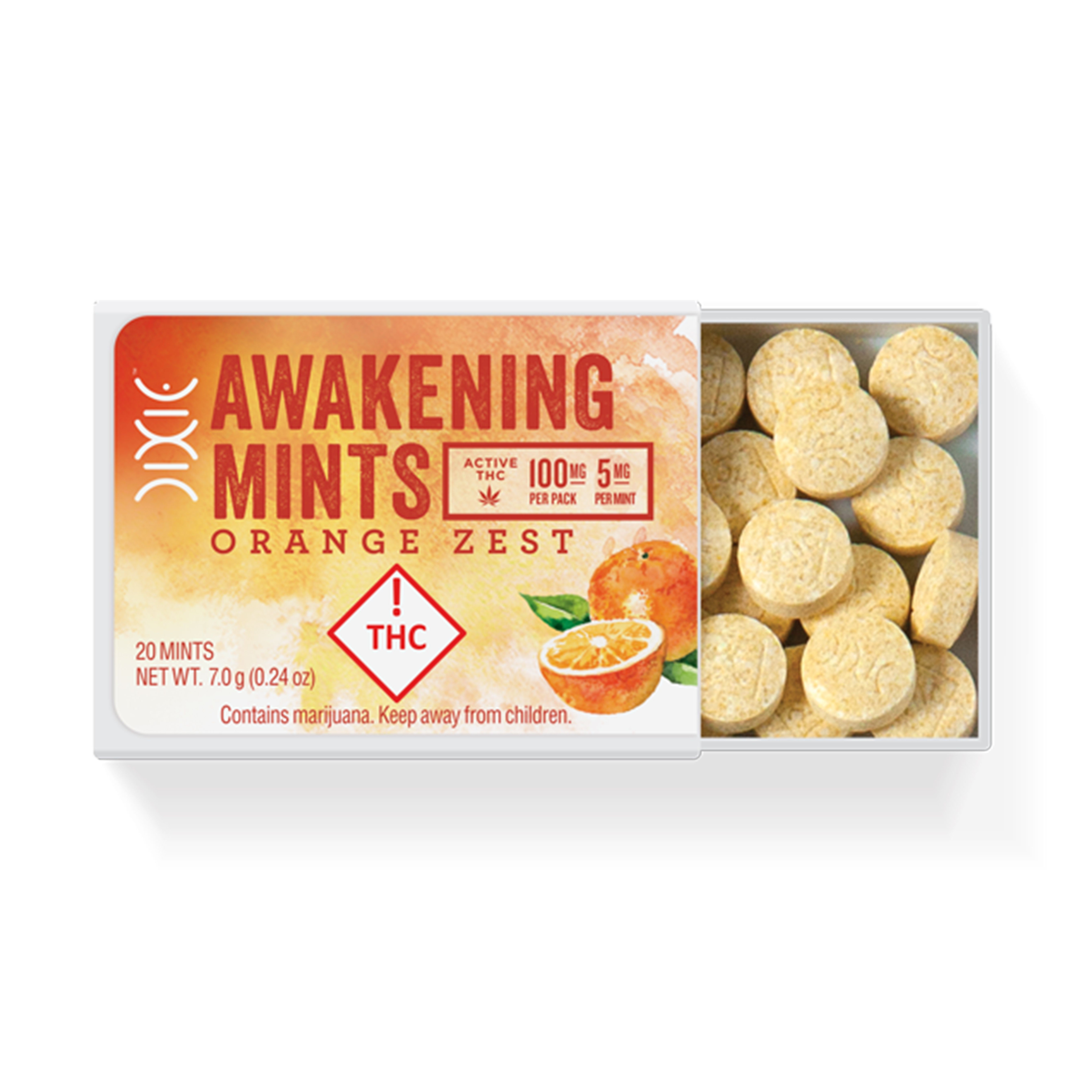 Photograph of product: Dixie Awakening (Orange) Tablets 100mg
