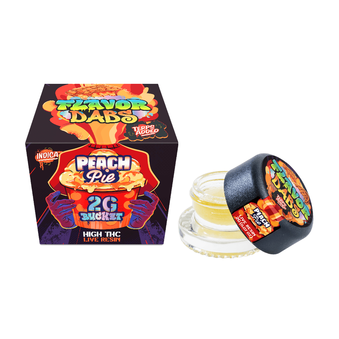 Photograph of product: LOUD AND CLEAR PEACH PIE 2G LIVE RESIN