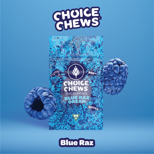 Photograph of product: Choice - 200mg Gummies - Blue Raz Dream (S)