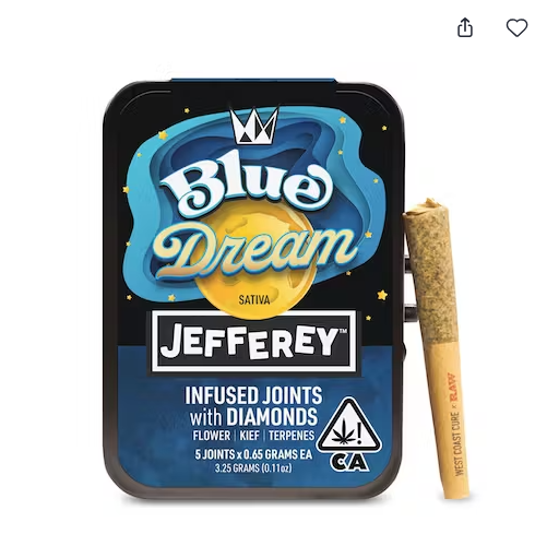 Photograph of product: WCC Jefferey Blue Dream infused preroll pack (S) 3.25g