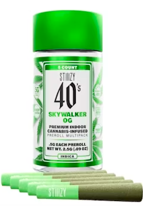 Photograph of product: Stiiizy 40's | Skywalker OG | Infused Pre-roll | .5g | 5pk