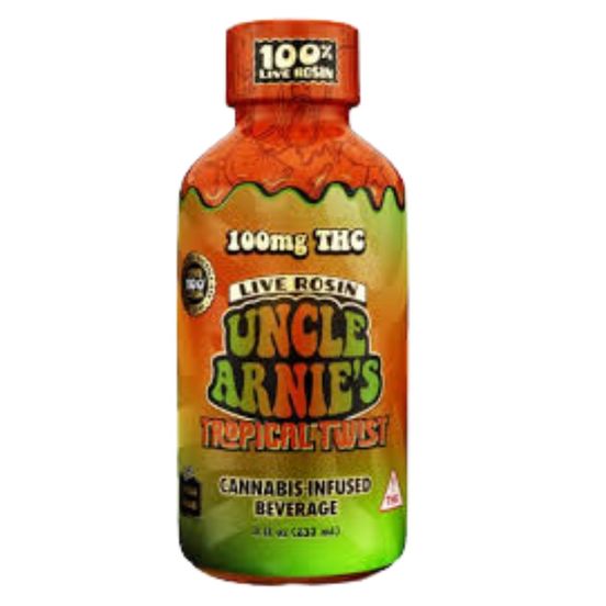 Photograph of product: Uncle Arnie's Live Resin Beverage Tropical Twist 100mg - 