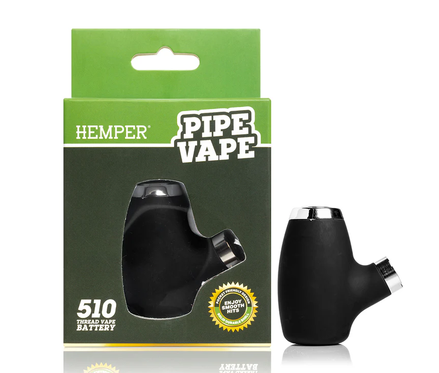 Photograph of product: Hemper | Pipe Vape Battery | 510 Thread | Black