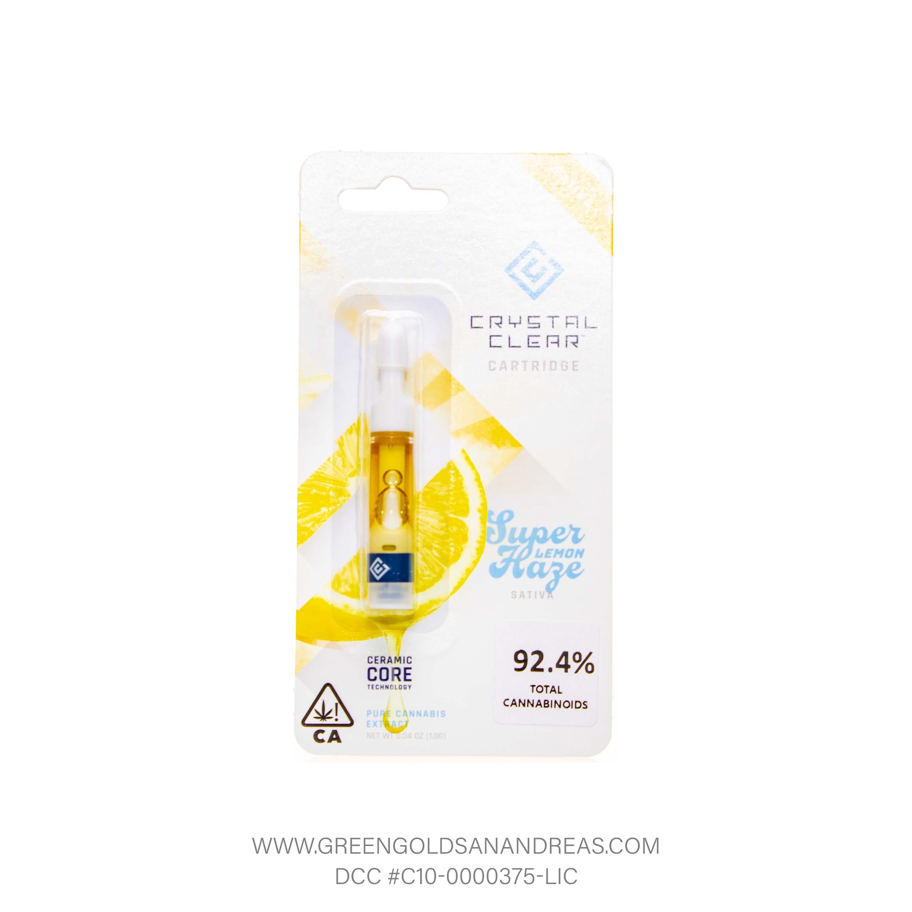 Photograph of product: Crystal Clear | Super Lemon Haze Cartridge (1g)