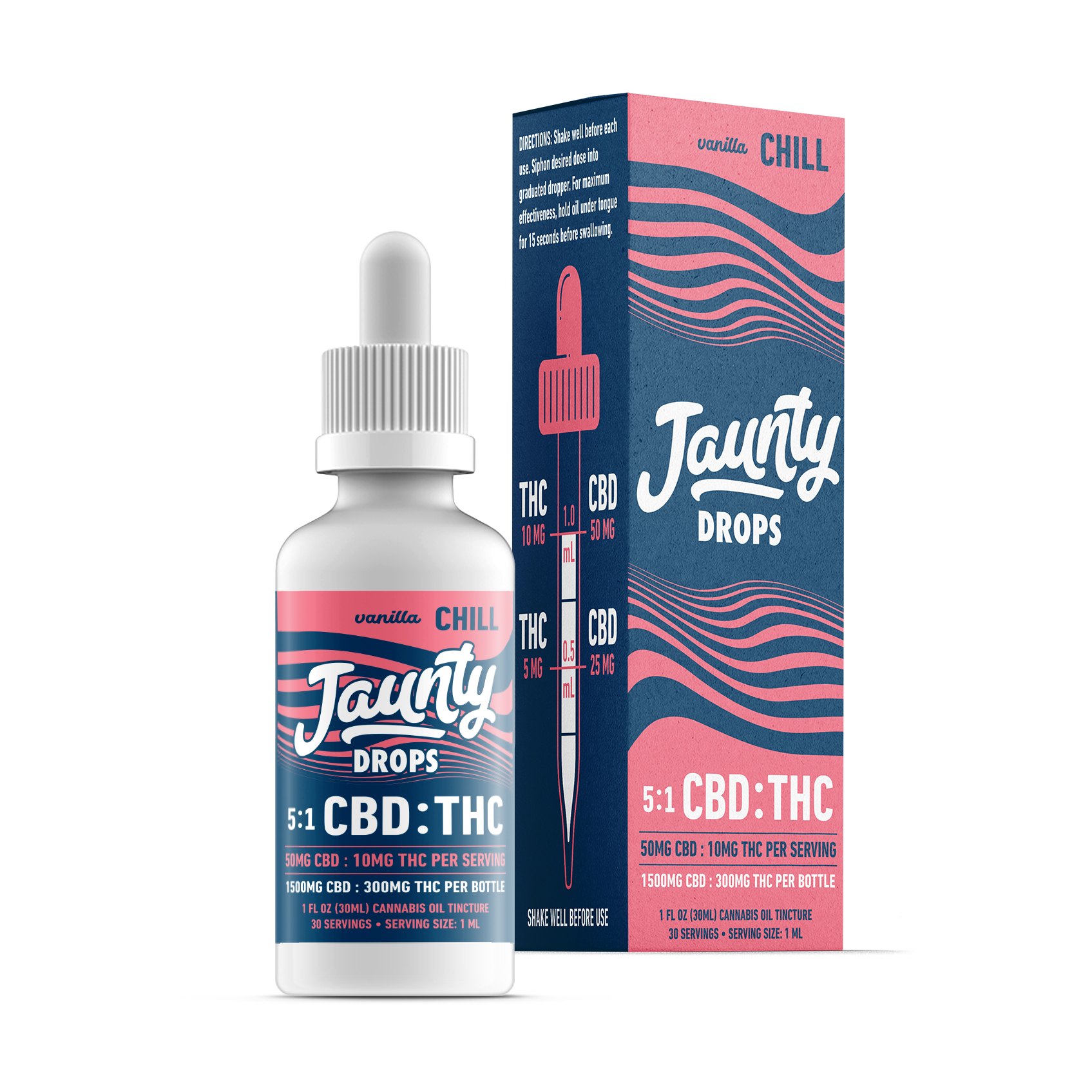 Photograph of Product: CHILL Drops | 5:1 CBD:THC | Vanilla