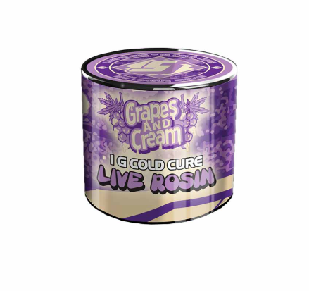 Photograph of product: Sluggers Hit Grapes & Cream Live Rosin 1g