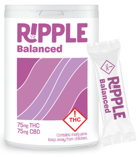 Photograph of product: Ripple - Distillate Powder - CBD - 1:1 Balanced - 75mg