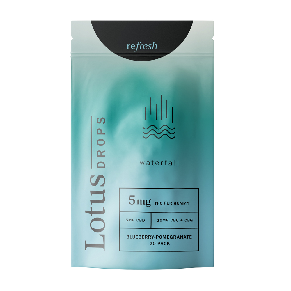 Photograph of product: Waterfall Gummies | 5mg Dosage | 20-Pack