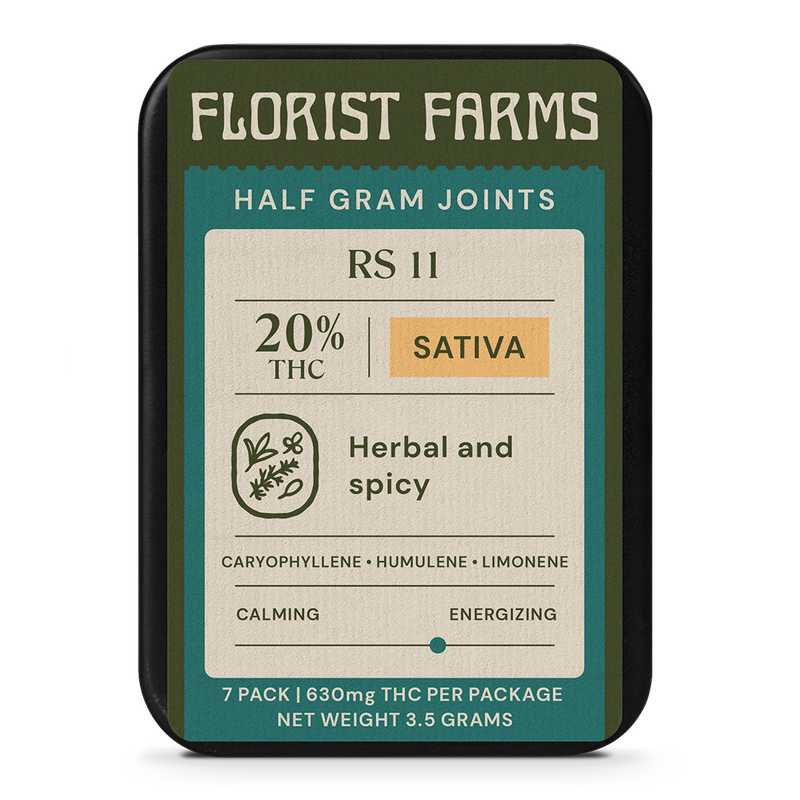 Photograph of product: Florist Farms - RS 11 Pre Rolls - 7PK