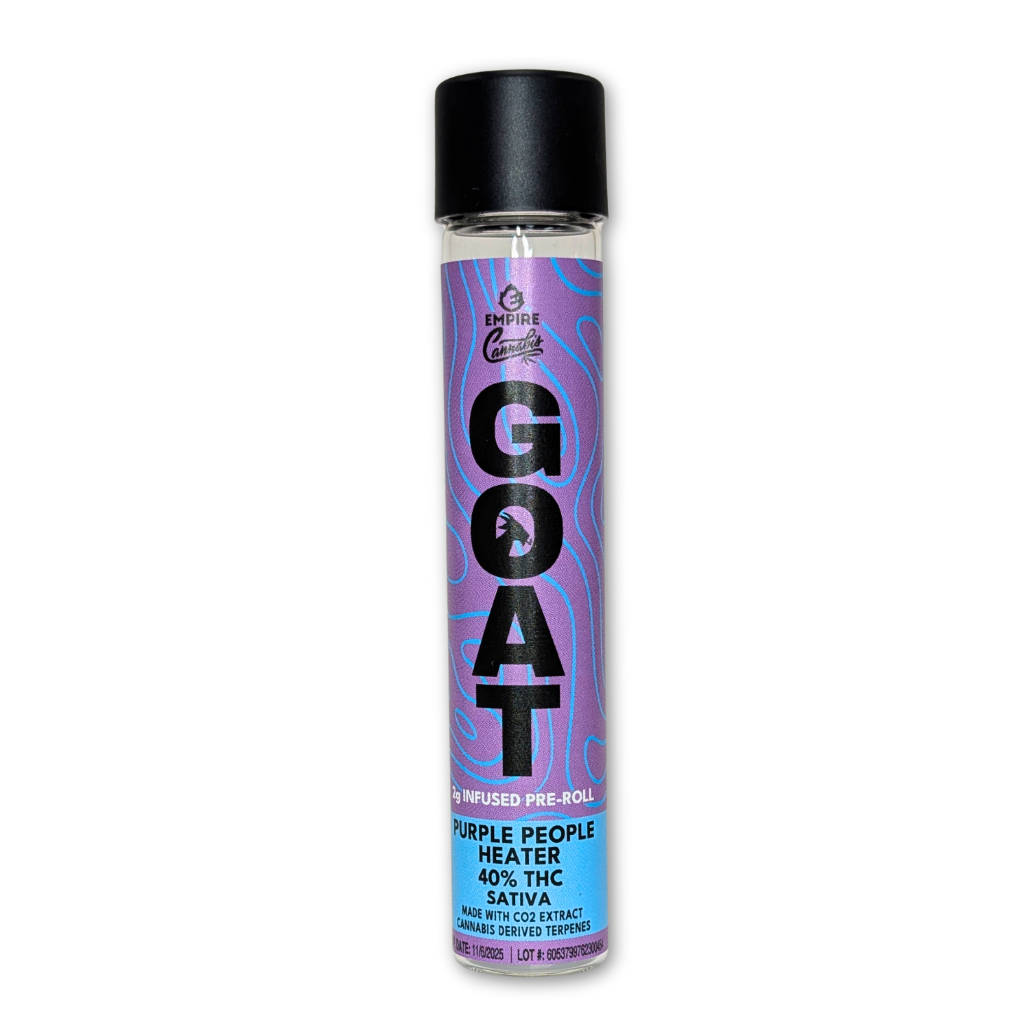 Photograph of product: GOAT - Infused Pre-Roll - Purple People (S)