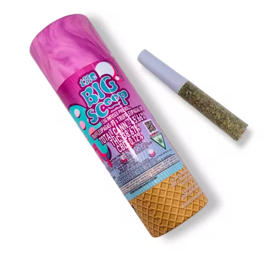Photograph of Product: ICE KREAM HASH CO. ROSIN INFUSED PRE-ROLL | THE BIG SCOOP
