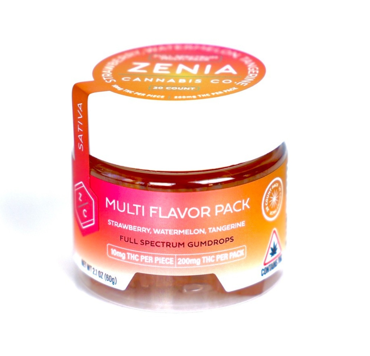 Photograph of product: ZCC | Multi Flavor Oui'd- Strawberry Watermelon Tangerine Gumdrops | 200mg TH-oui