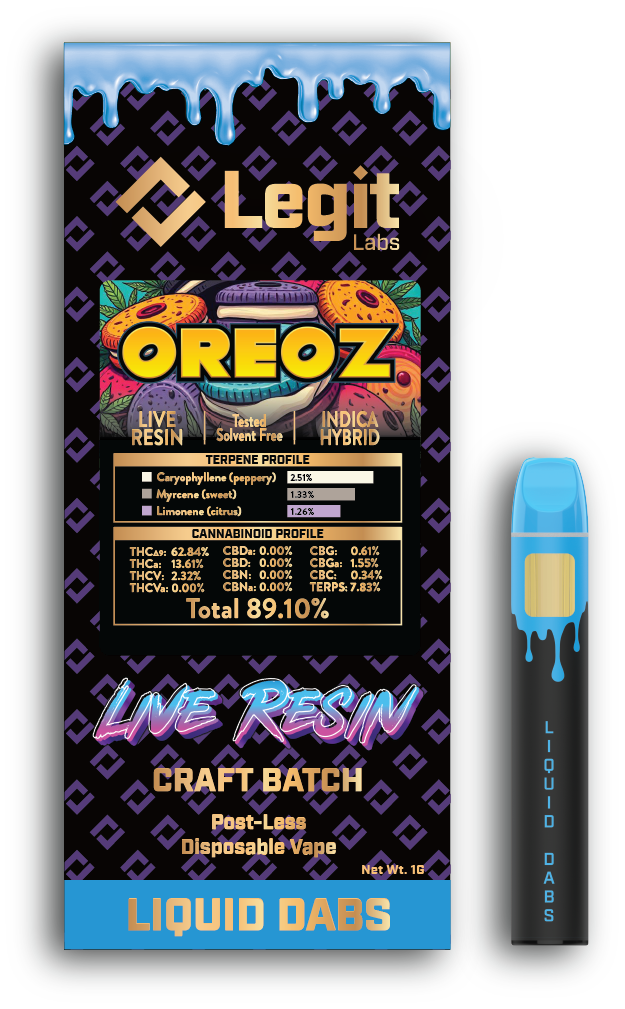 Photograph of product: Oreoz 1g Live Resin Disposable
