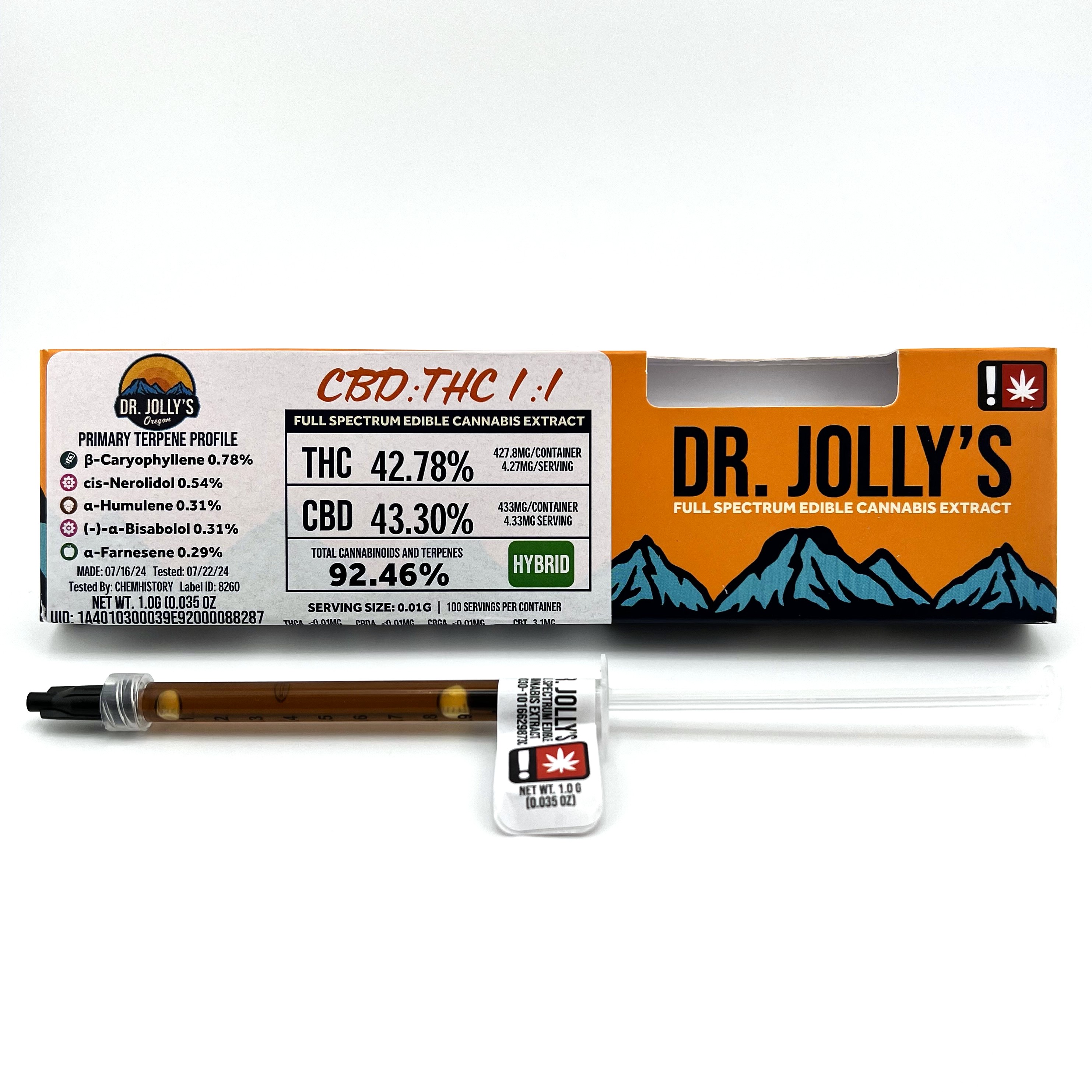 Photograph of product: Dr. Jolly's FECO RSO | 1:1 CBD:TH-oui