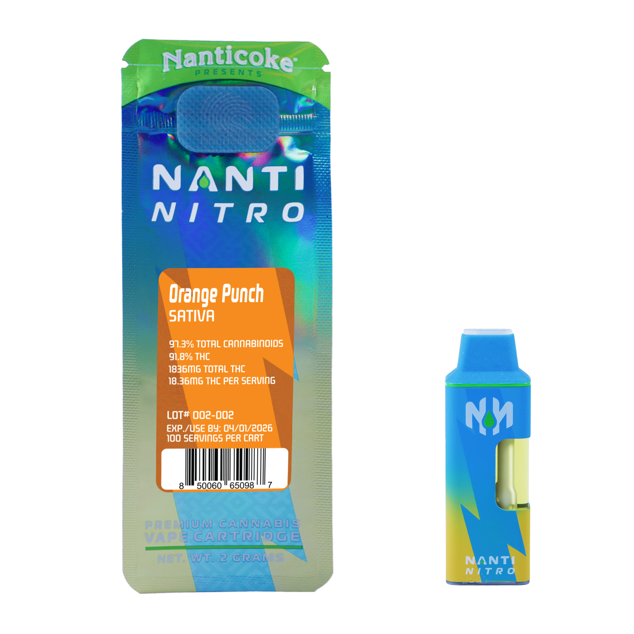 Photograph of product: Nanti Nitro - Orange Punch - AIO Vape