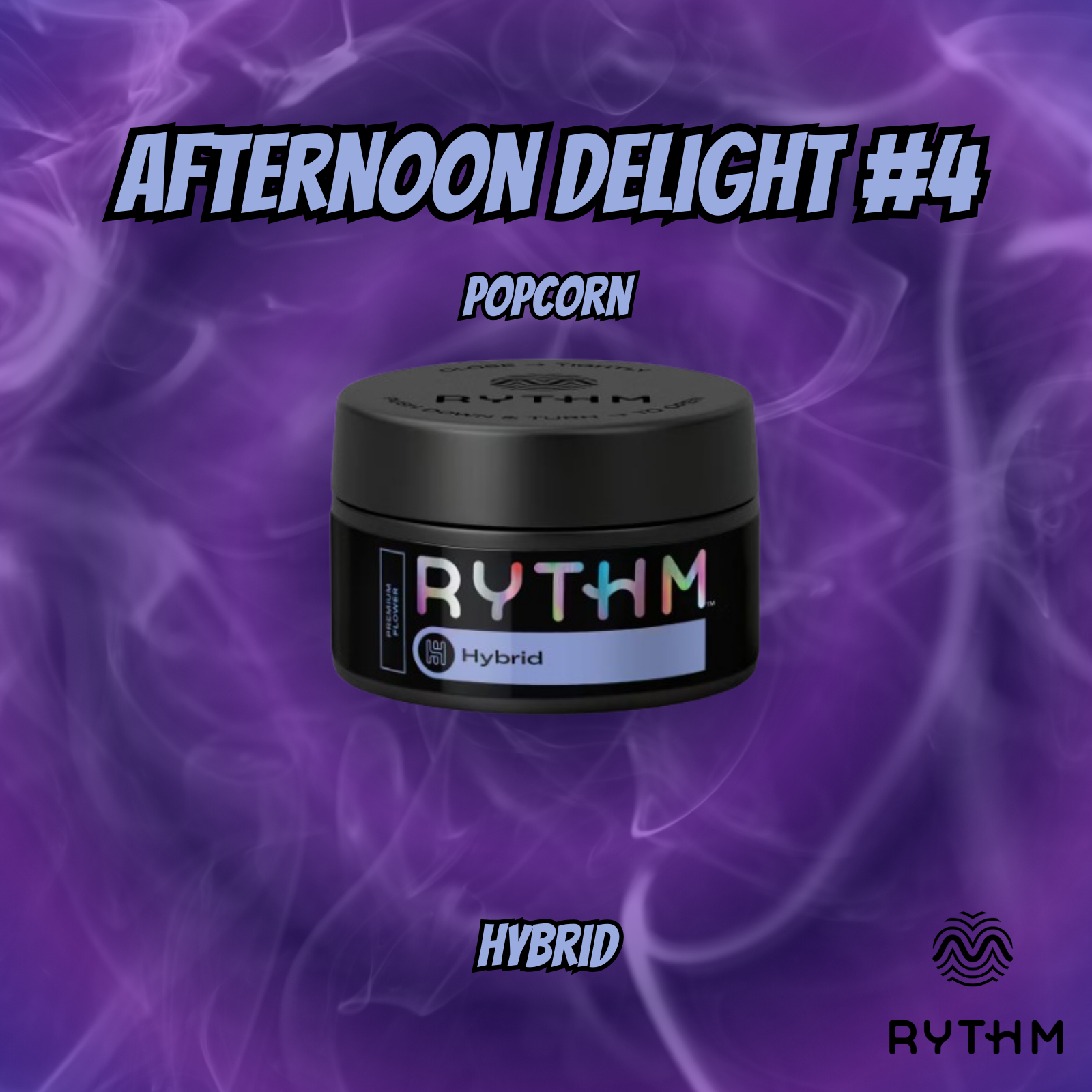 Photograph of product: Rythm Popcorn | Afternoon Delight #4 (Hybrid) - 7g