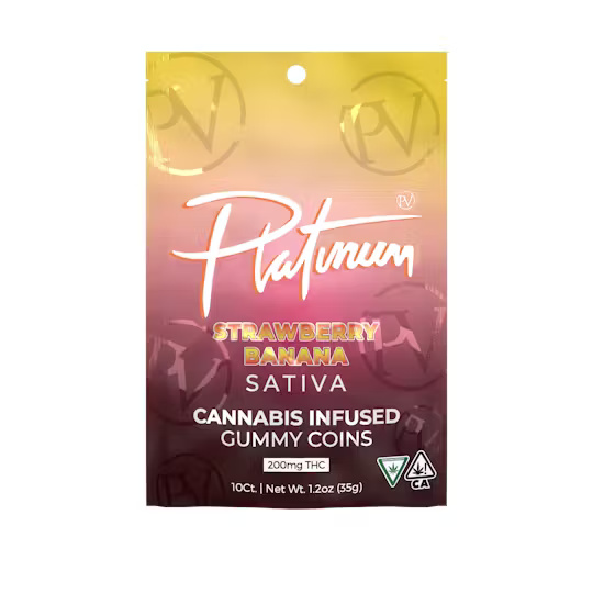Photograph of product: Platinum - 200MG Gummies - Strawberry Banana
