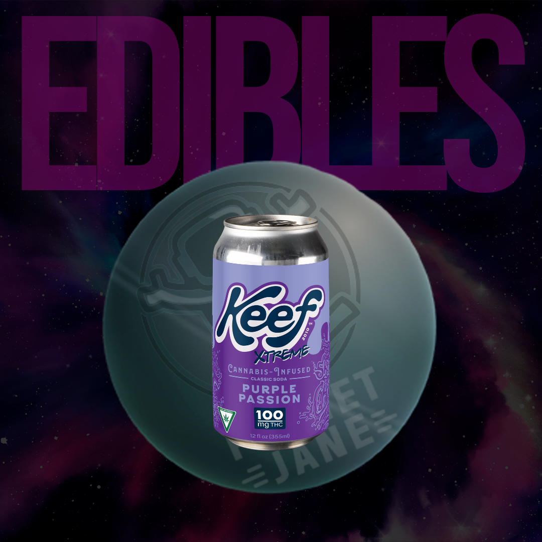 Photograph of product: 100mg Oui'd Infused Soda - Purple Passion Grape Soda