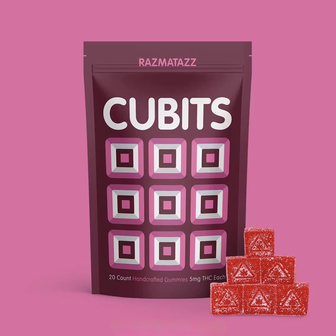 Photograph of product: Cubits | Sour Gummies | Razmatazz | 20pk/100mg