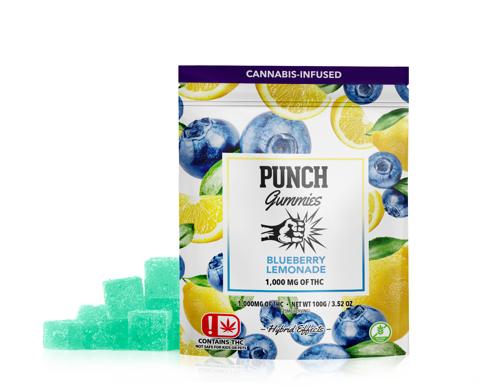 Photograph of product: Blueberry Lemonade - Punch Extracts Gummies