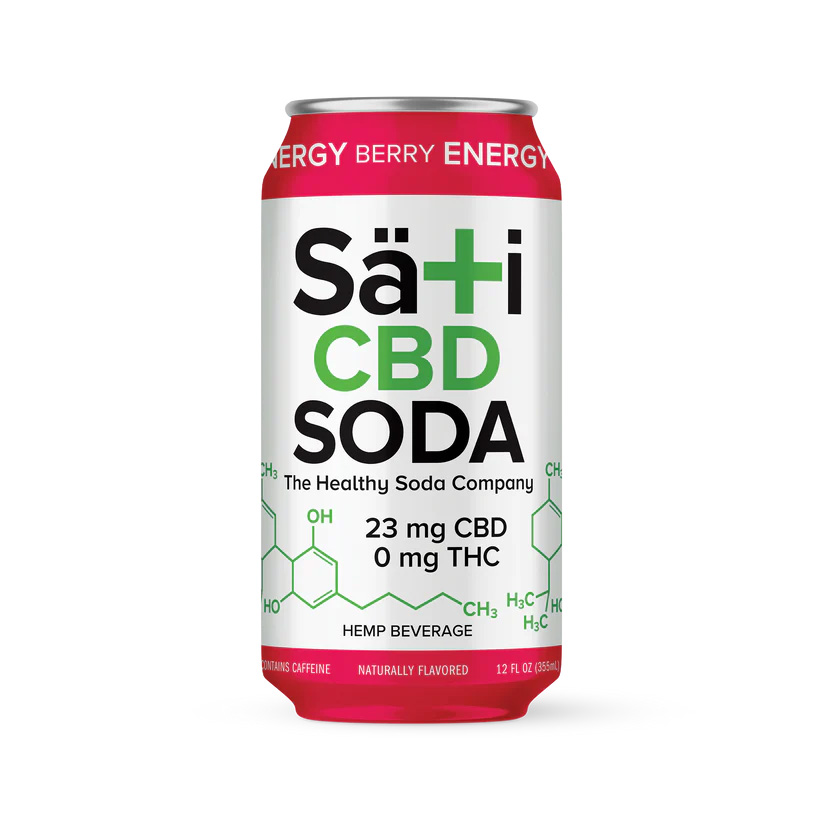 Photograph of product: SATI 23mg HEMP SODA - Berry
