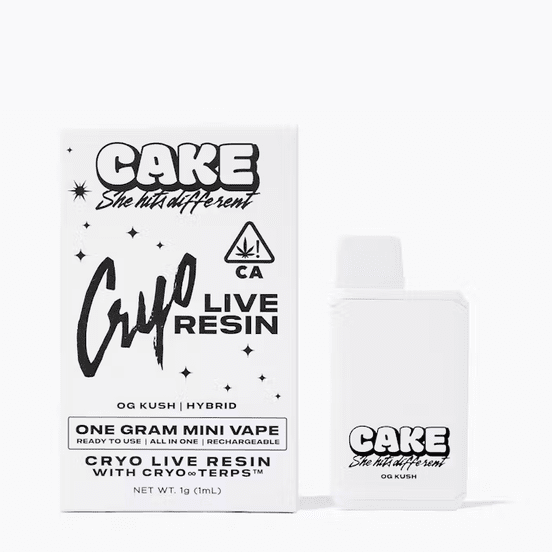 Photograph of product: Cake Live Resin AIO Vape OG Kush 1g - 