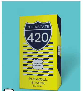 Photograph of product: I420 - Pre Roll 5 Pack - Windy City OG (3.5)