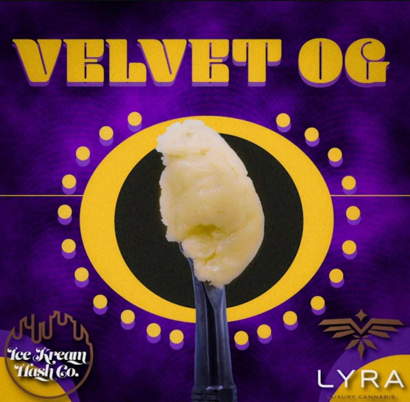 Photograph of product: Ice Kream au chocolat Co - Velvet OG Live Rosin 1g | 3/$100