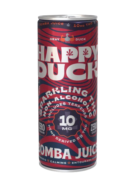 Photograph of product: Happy Duck | Bombajuice Single Can | 10mg