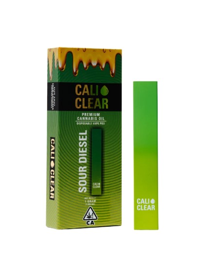 Photograph of product: Cali Clear Sour Diesel All-in-One Vape