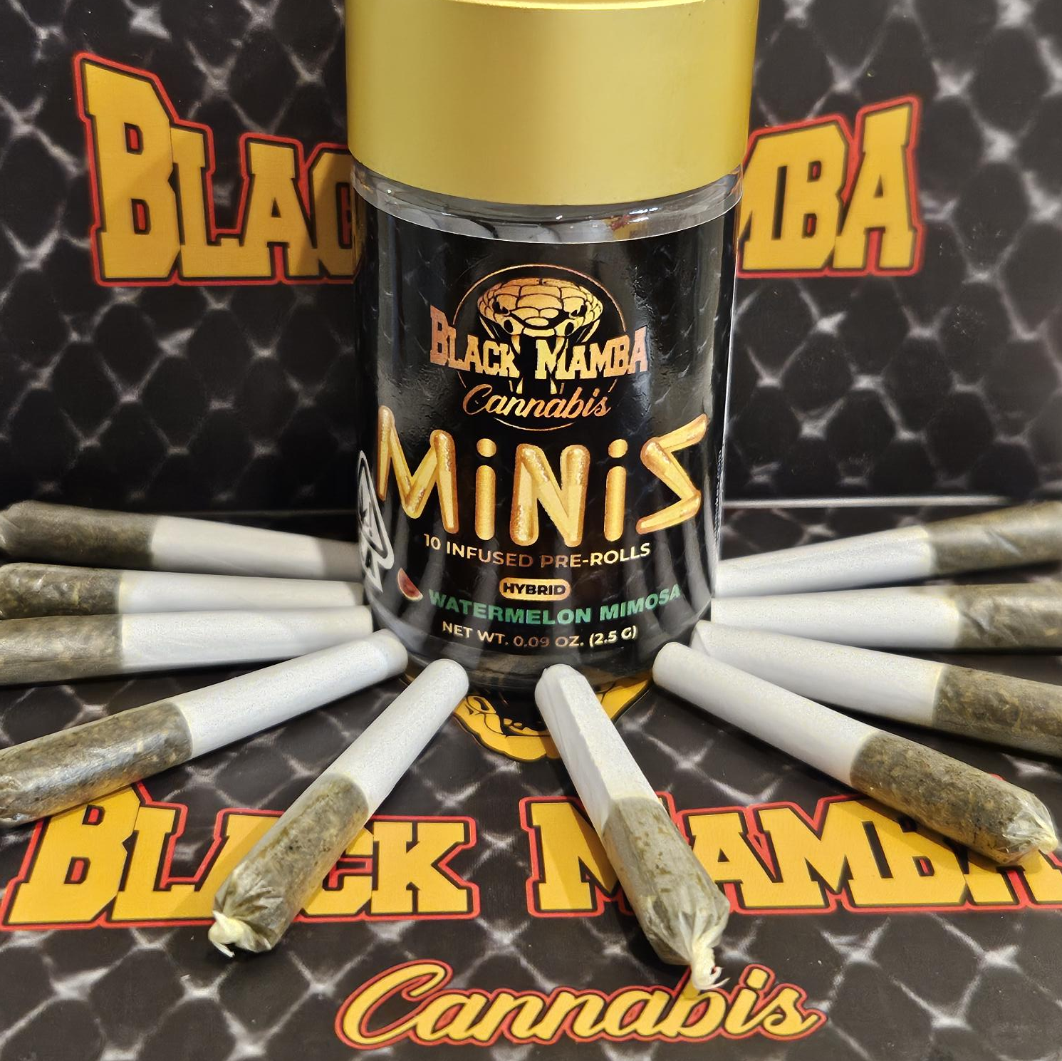 Photograph of product: Black Mamba Watermelon Mimosa Minis 10 Pack, 2.5g