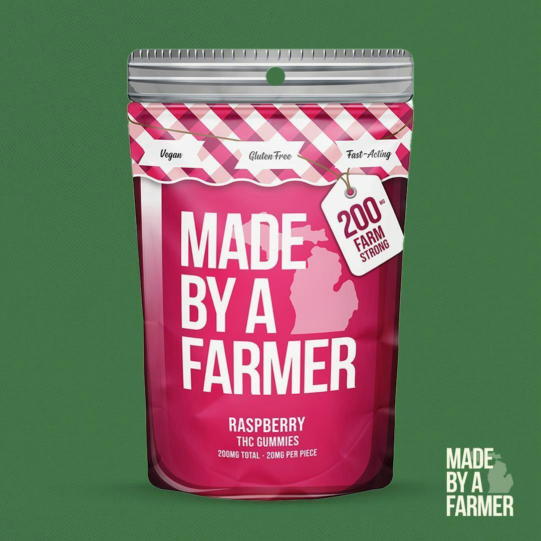 Photograph of product: Made By a Farmer - Full Spectrum Gummies - Raspberry - 200MG
