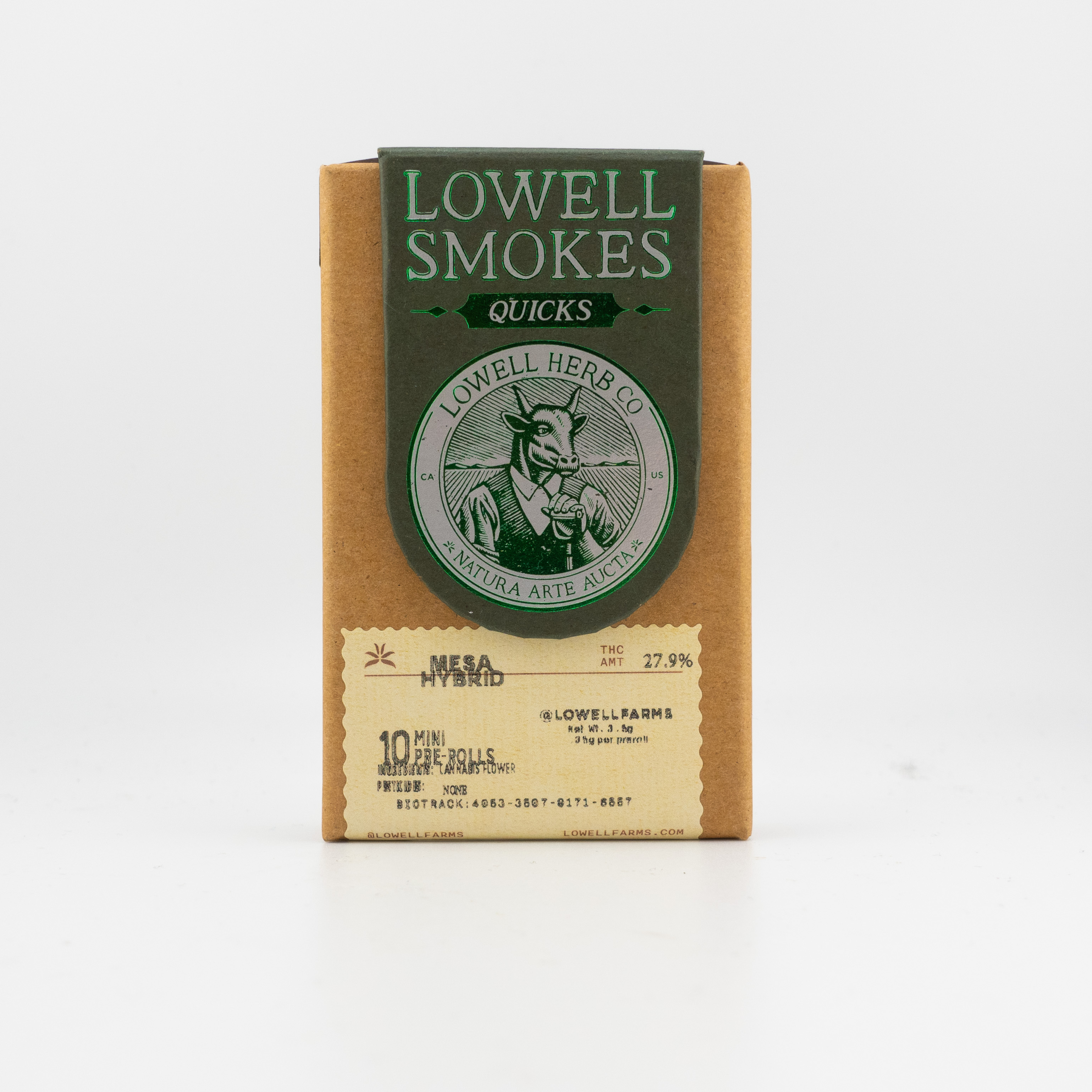 Photograph of product: Lowell Smokes 0.35g Hybrid Quicks 10pk