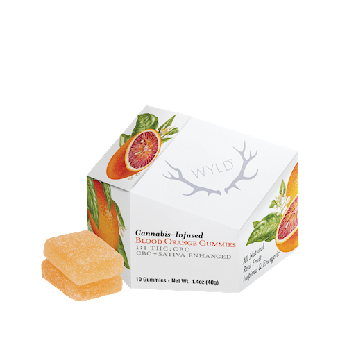 Photograph of product: Wyld | Blood Orange Gummies | CBC + Oui'd Enhanced | DOH | 1:1 TH-oui:CBC 200mg