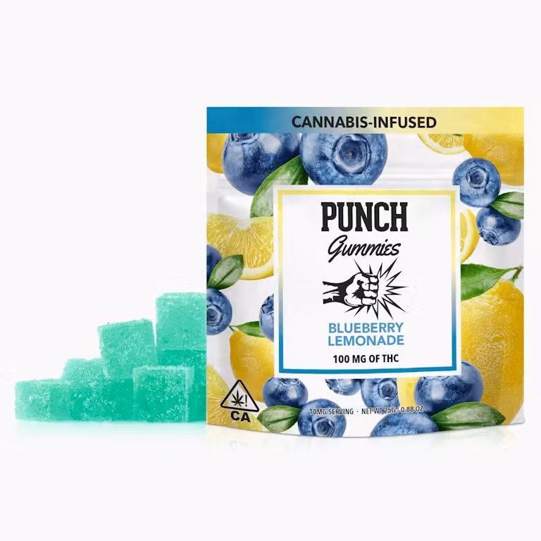 Photograph of product: Blueberry Lemonade [H] I 100MG 10PK Gummy I Punch