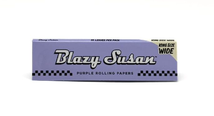 Photograph of product: Blazy Susan - King Size (Wide) Purple Rolling Papers