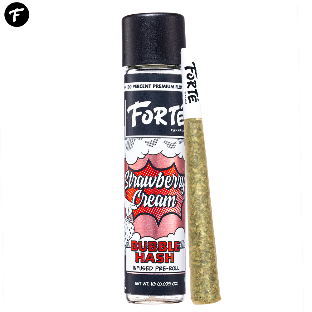 Photograph of product: Forte - Bubble au chocolat Pre-roll 1g - Strawberry Cream