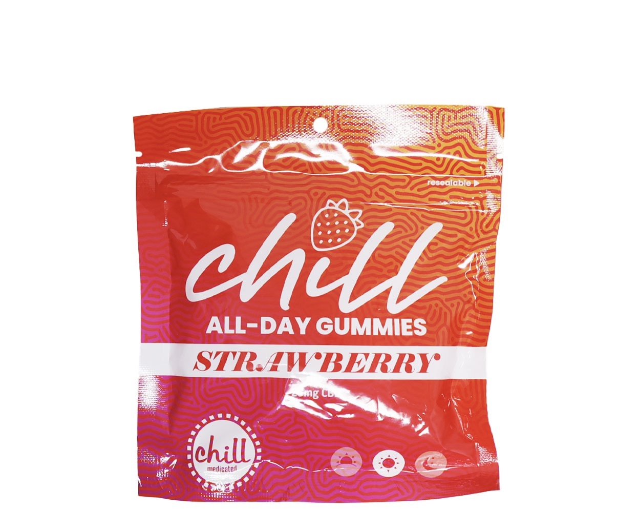 Photograph of product: Chill Medicated - Gummies - CBD Strawberry - - 20pk
