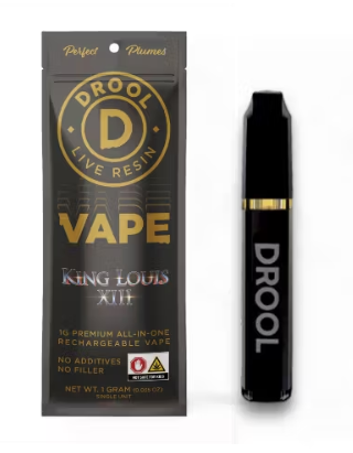 Photograph of product: Drool Vape Disposable 1g Live Resin- King Louis XIII
